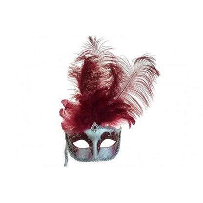 Feather Mask With Stick