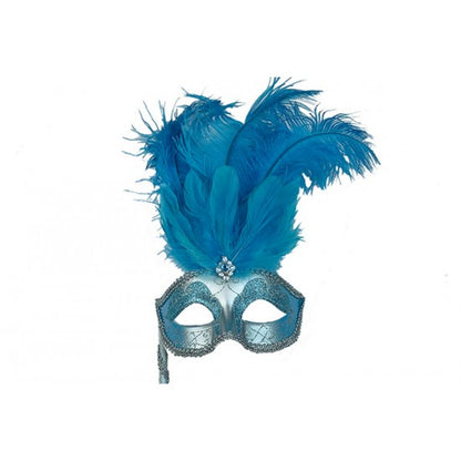 Feather Mask With Stick