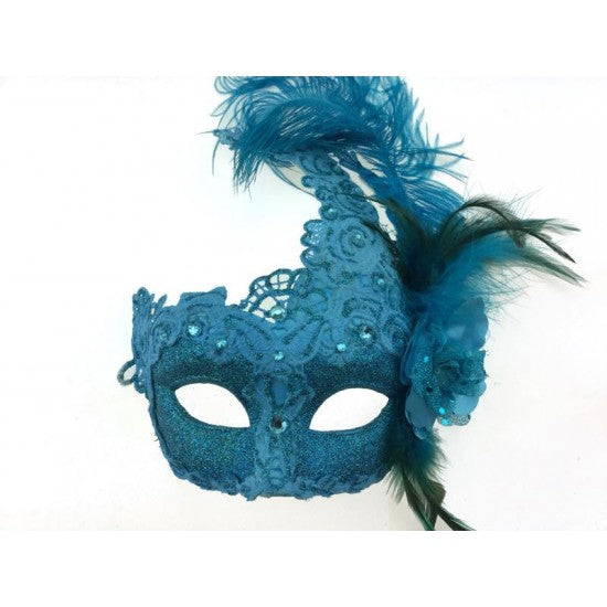 Venetian Lace w/ feather Blk