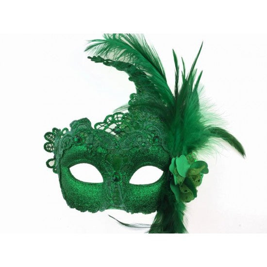 Venetian Lace w/ feather Blk
