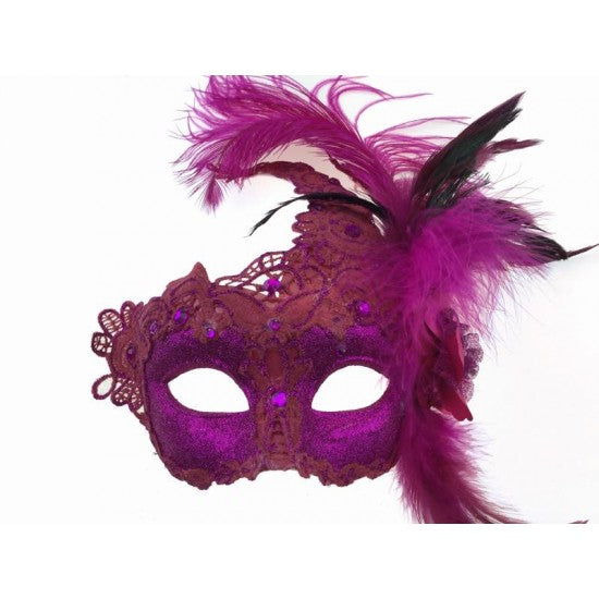 Venetian Lace w/ feather Blk