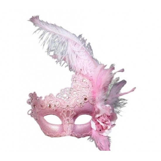 Venetian Lace w/ feather Blk