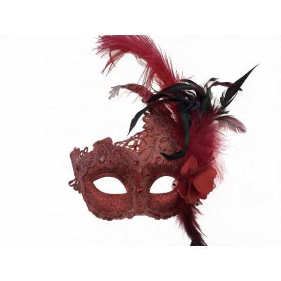 Venetian Lace w/ feather Blk