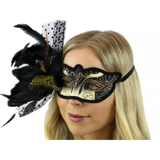 Ventian mask with feahter