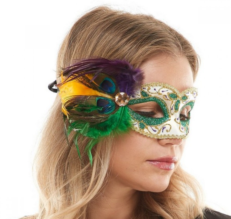 Mardi Gras Feather Mask