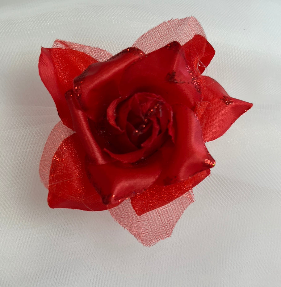 Mini flower hair clip