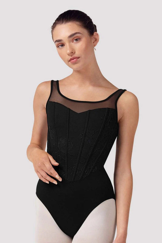 Ladies Isabella Floral Scoop Back Leotard