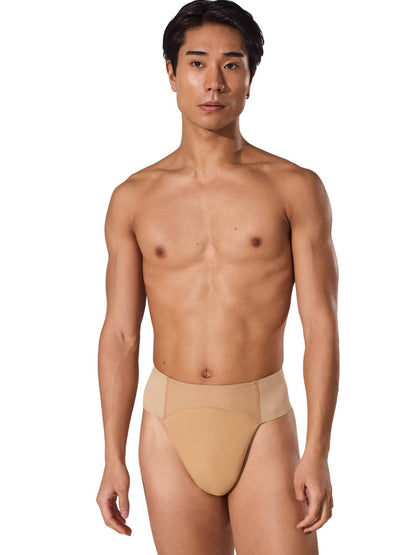 Quilted Cotton Panel Thong Dance Belt
