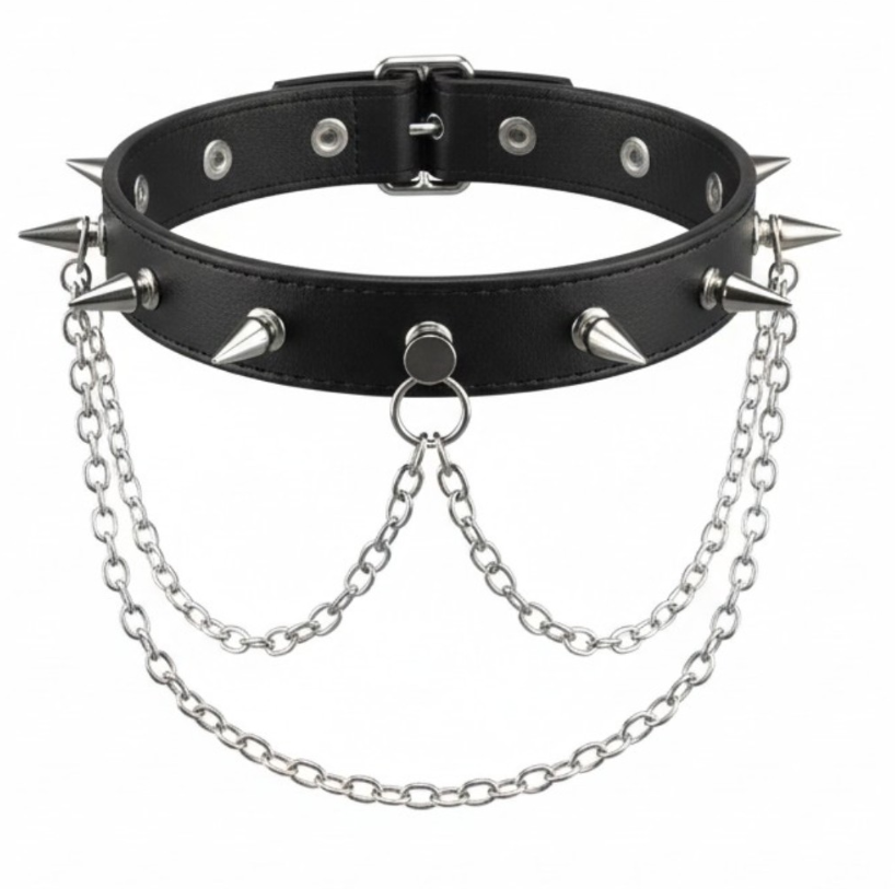 Spike Choker with Swags