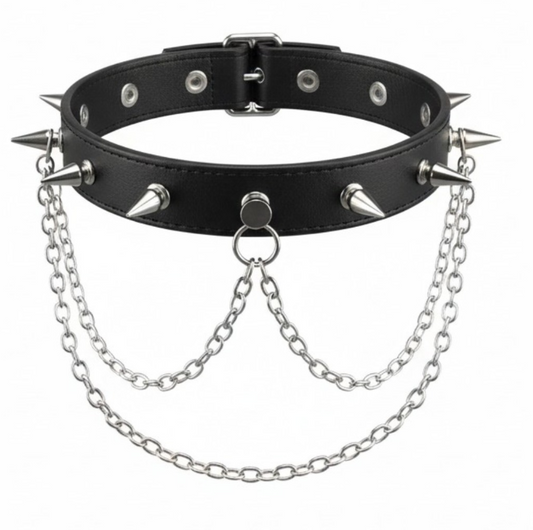 Spike Choker with Swags