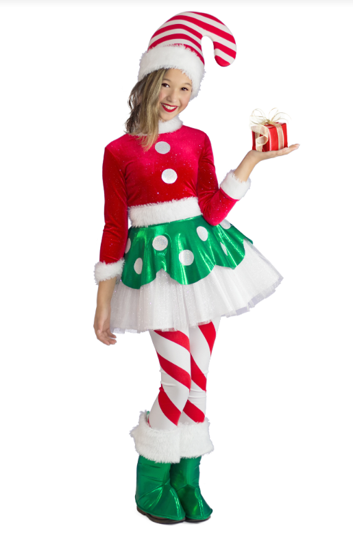 Candy Cane Elf Princess Kids