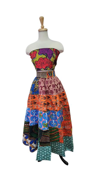 Patch Afro Skirt