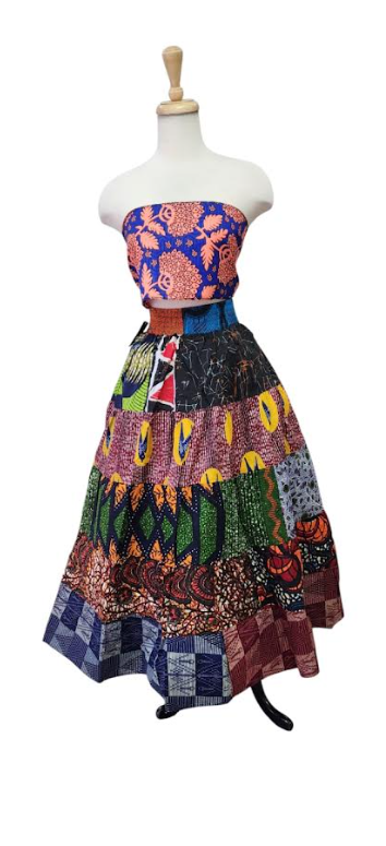 Patch Afro Skirt