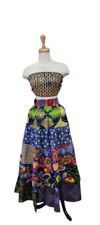 Patch Afro Skirt