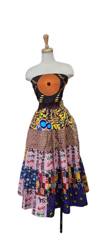 Patch Afro Skirt