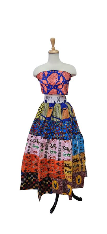 Patch Afro Skirt