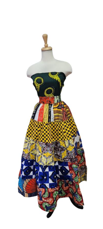 Patch Afro Skirt