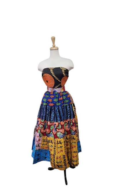 Patch Afro Skirt