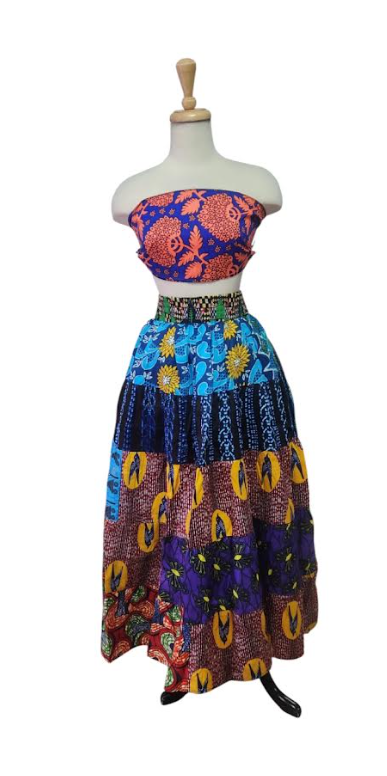 Patch Afro Skirt