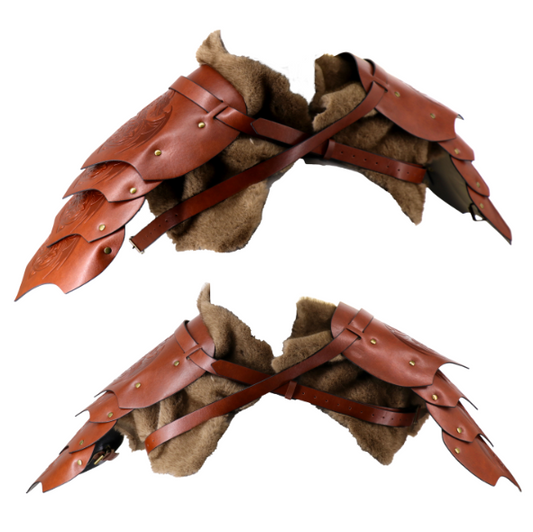 Double Shoulder Pauldron w/fur Leatherette