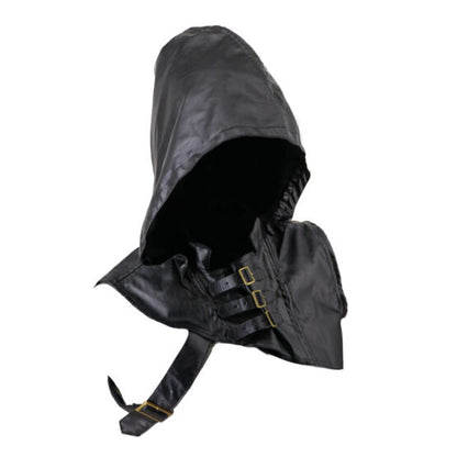 Hooded vest cloak-Black