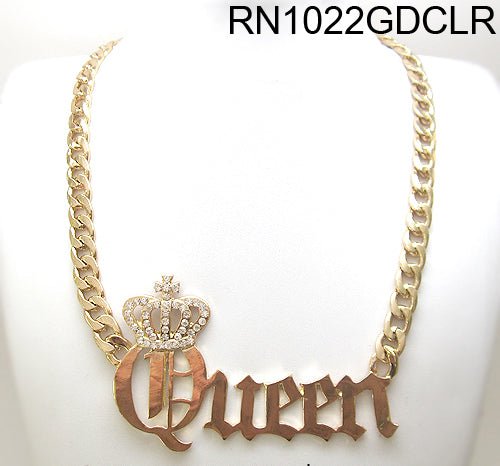 Necklace chunky chain gold ” Queen”