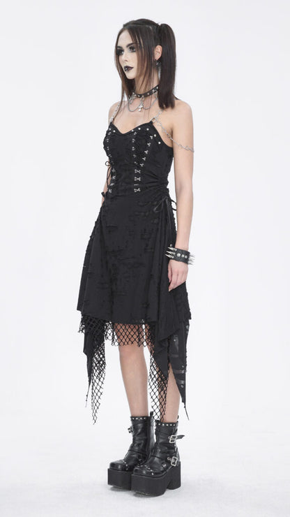 Distressed Net Dress