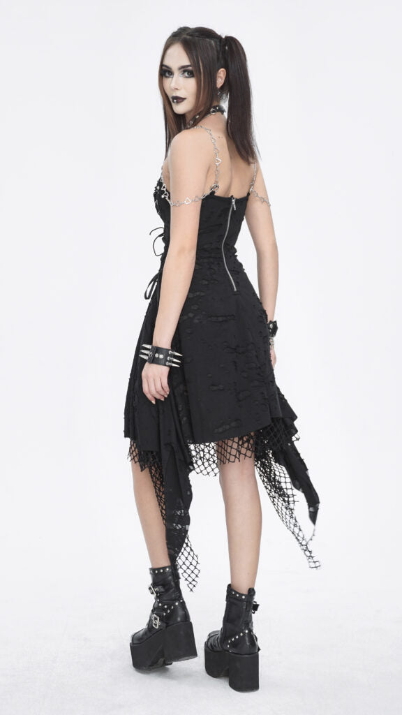 Distressed Net Dress