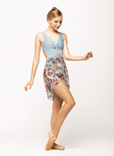 Load image into Gallery viewer, Rhapsody Misty Blue Mesh Mid High-Low Skirt
