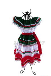 Tri-Color Mexican Dress