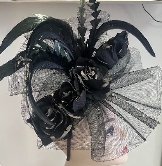 Veil Feather Facinator Headband