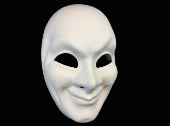 White Smiling Face Mask