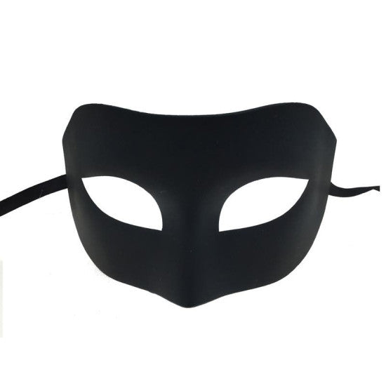 Plastic Venetian Mask Black