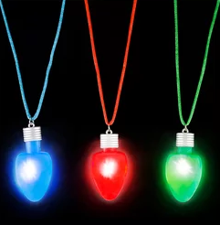 Flashing Christmas Bulb Necklace