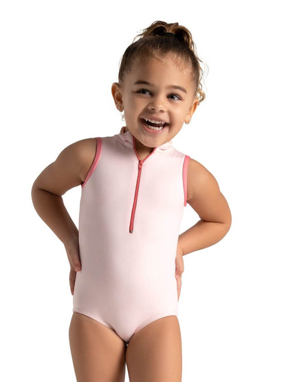 Color Pop Zip Front Leotard