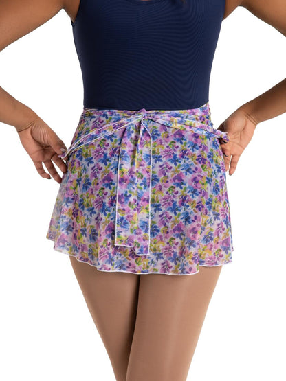 Le Jardin Printed Mesh Wrap Skirt