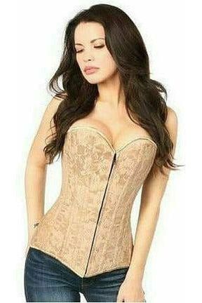 Lace Overbust Corset with Zipper