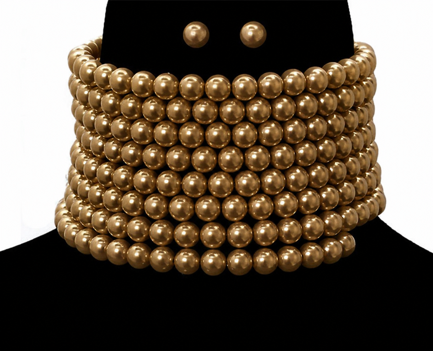 Pearl Layered Wire Choker