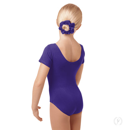 Girls Short Sleeve Leotard with Cotton Lycra®