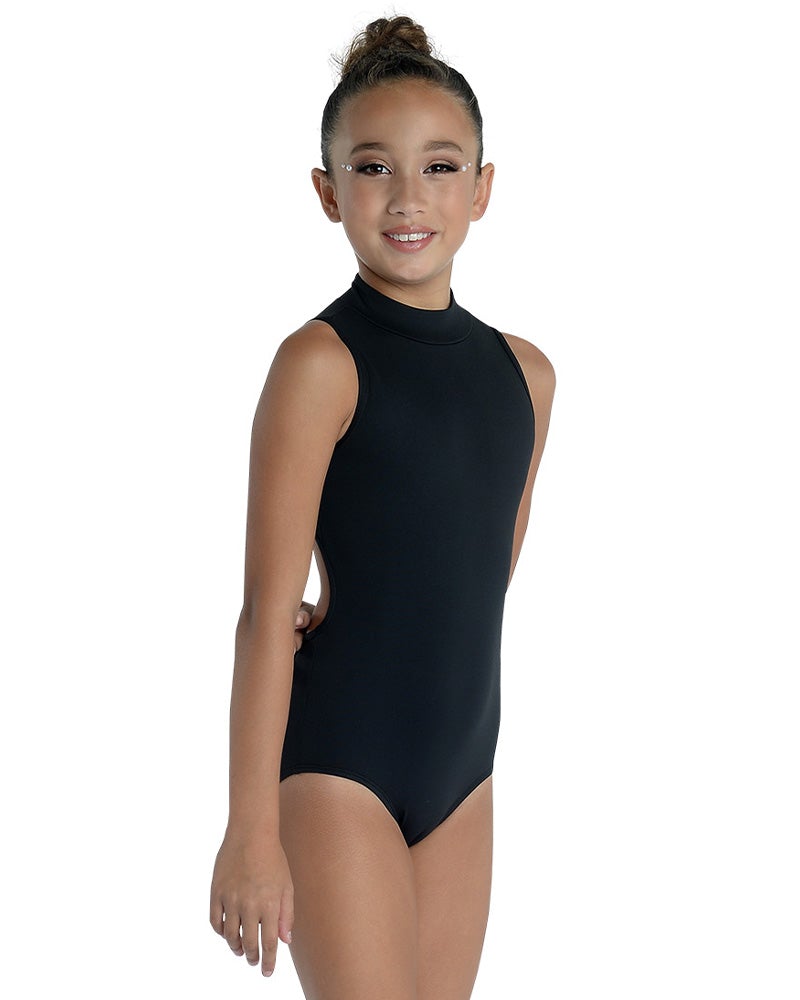 Girl's Monokini Mock Turtleneck Leotard