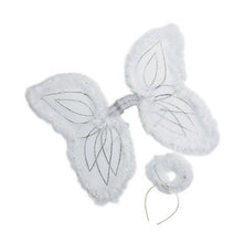 Load image into Gallery viewer, Child&#39;s White Marabou Angel Wings &amp; Halo Headband
