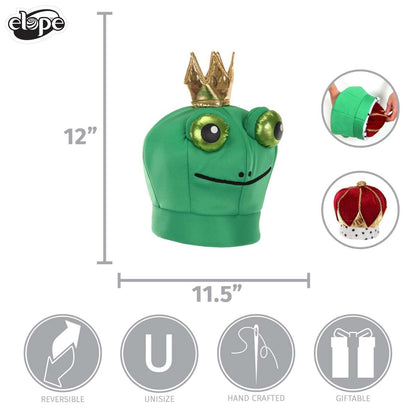 Frog Prince Reversible Plush Hat