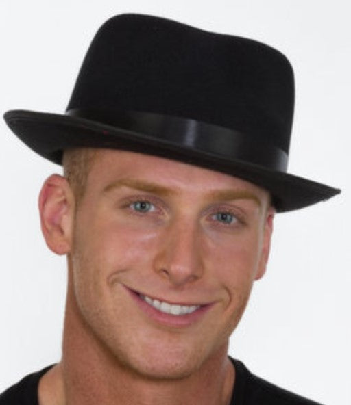 Black Razor Hat w/Black Band