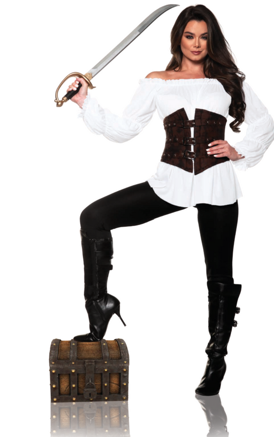 Pirate Shirt & Cincher Adult