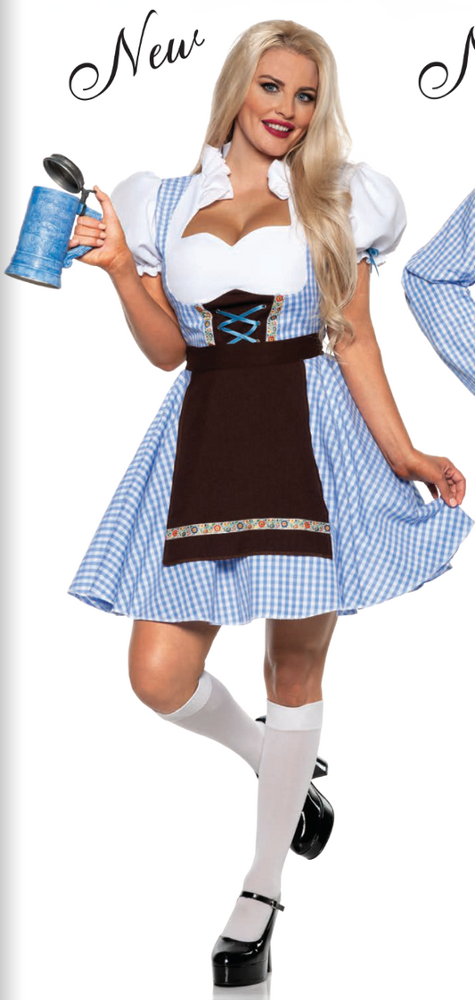 Oktoberfest Beer Girl-Blue