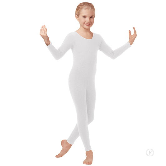 Girls Microfiber Long Sleeve Unitard