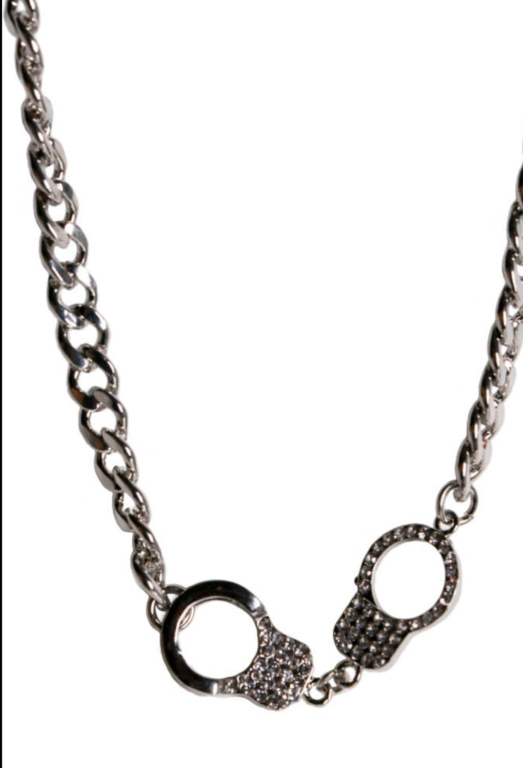 Rhinestone Handcuff Necklace