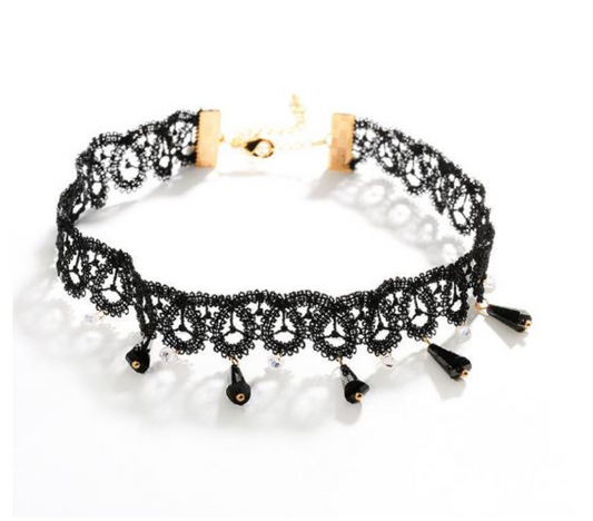 Spira Beaded Lace Choker