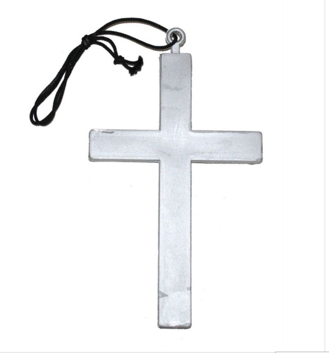 Necklace-Large-Cross-Silver