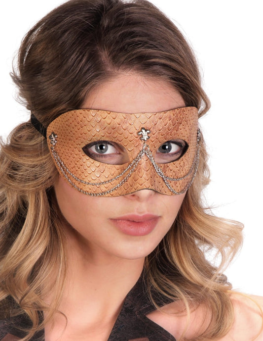 Leatherette Mask with Chain